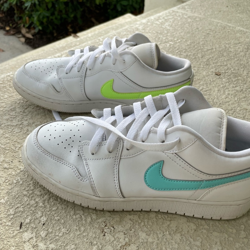 Limited Edition Nike Jordans! Each Nike swoosh is a different color.